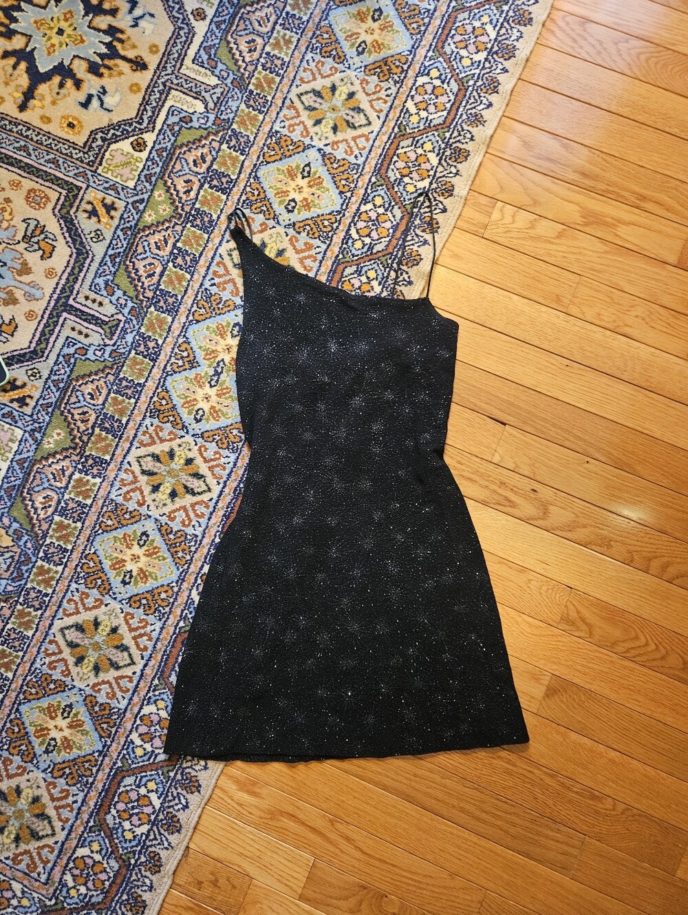 Vintage Glitter Little Black Dress